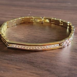 Multi Color Gold Plated Stainless Steel Bacelet Unisex